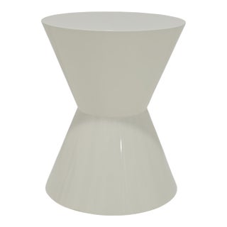 Minotti Cesar Table in White Shiny Lacquer For Sale