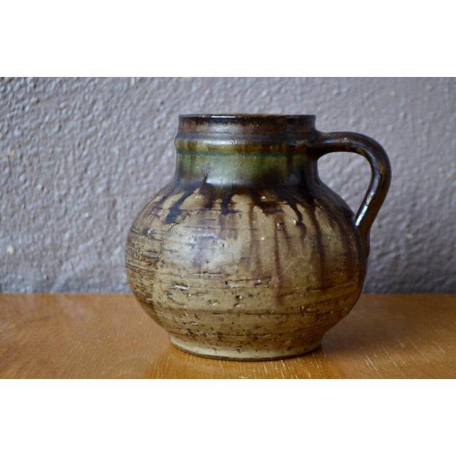 Wabi Sabi Ceramic Pitcher, 1960s For Sale - Image 9 of 10
