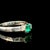 Vintage Natural Colombian 0.21 Carats Emerald and Diamond Platinum Ring, Size 6 For Sale In New York - Image 6 of 8