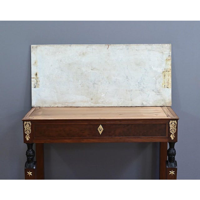 Empire Retour d’Égypte Console in Mahogany, Early 19th Century For Sale - Image 18 of 18