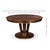 Contemporary Round Jupe Dining Table, Medium – Brown Oak with Stainless Steel Trim For Sale - Image 11 of 11