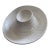 Vintage Whittier Pottery 1986 White Basketweave Sombrero Chip & Dip Bowl For Sale