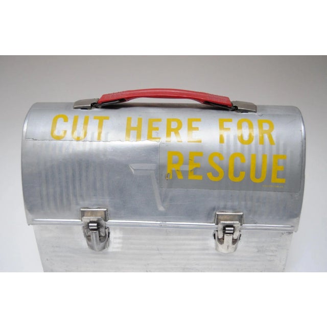 Vintage Aluminum "Victory" Domed Miner's Pail / Survivor Lunchbox With Corked Thermos For Sale - Image 9 of 12