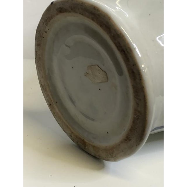 Late 20th Century Cobalt Blue and White Vase For Sale - Image 4 of 4