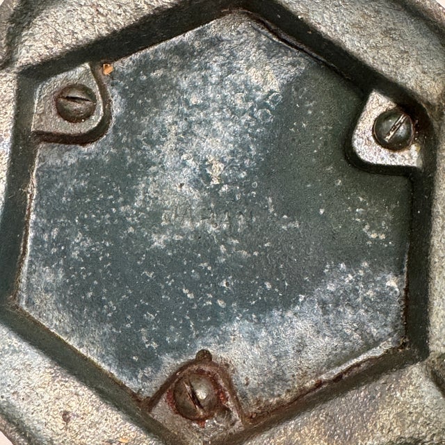 Vintage Japanese Cast Iron Pagoda Garden Lantern Verdigris Marked Japan For Sale - Image 11 of 15