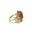 Baroque Bochic “Capri” Vintage Orange Opal & Tanzanite Cocktail Ring — 18K Gold & Silver For Sale - Image 3 of 11