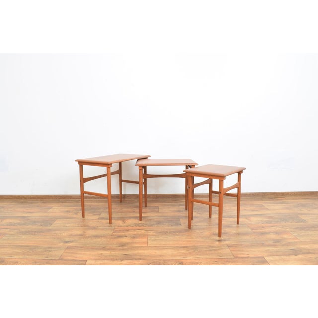 Mid-Century Danish Teak Nesting Tables, 1960s, Set of 3 For Sale - Image 13 of 13