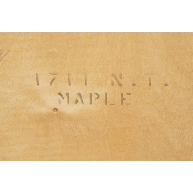 High End Vintage Solid Hard Rock Maple Colonial Early American 17" Open Cabinet Nightstand 1711 For Sale - Image 13 of 15