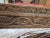 Farmhouse Reclaimed Solid Wood Bench With Floral Carving Design For Sale - Image 3 of 7