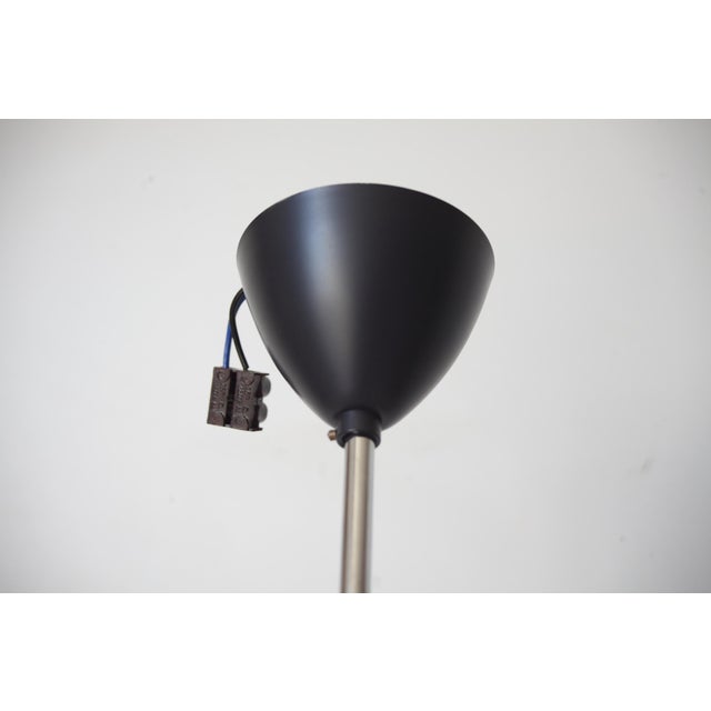 Metal Mid-Century Opaline and Chrome Pendant by Karel Volf, 1970s For Sale - Image 7 of 14