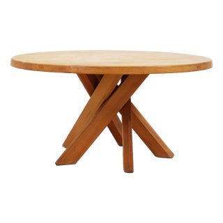 Large Round Model T21 Sfax Table by Pierre Chapo, France, 1973 For Sale