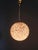 Gold Brass and Marble Glass Globe Pendant Light, Czechoslovakia, 1970s For Sale - Image 8 of 9