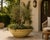 A monumental Gainey Ceramics architectural planter, hand-crafted in California, showcasing the clean lines and understated...