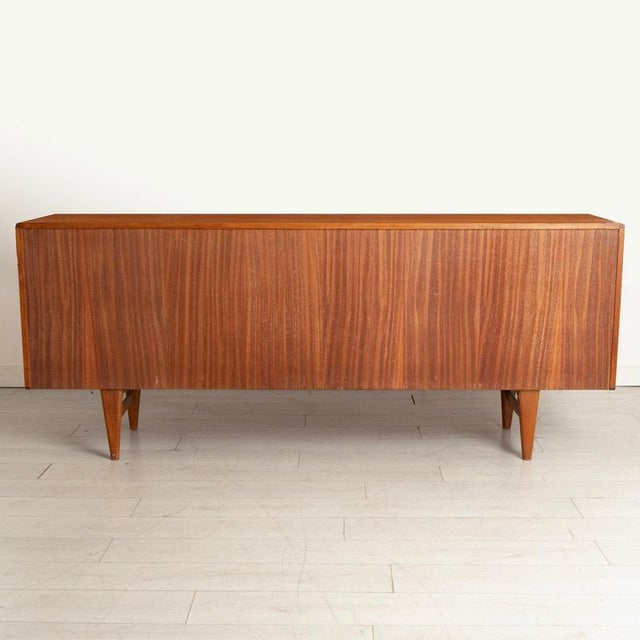 Mid-Century Danish Teak Sideboard with Tambour Doors by K.B. Simonsen for Faarup Mobelfabrik, 1960s For Sale - Image 10 of 11