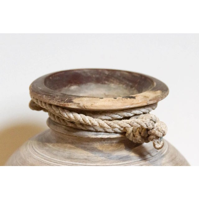 Vintage Indian Teak Water Pot-Nela For Sale In Los Angeles - Image 6 of 9