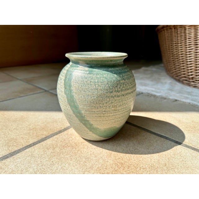 Studio Ceramic Art Vase with Modernist Graphic Decor by Helle Stenberg for Pottestuen, Denmark, 1960s For Sale - Image 14 of 18