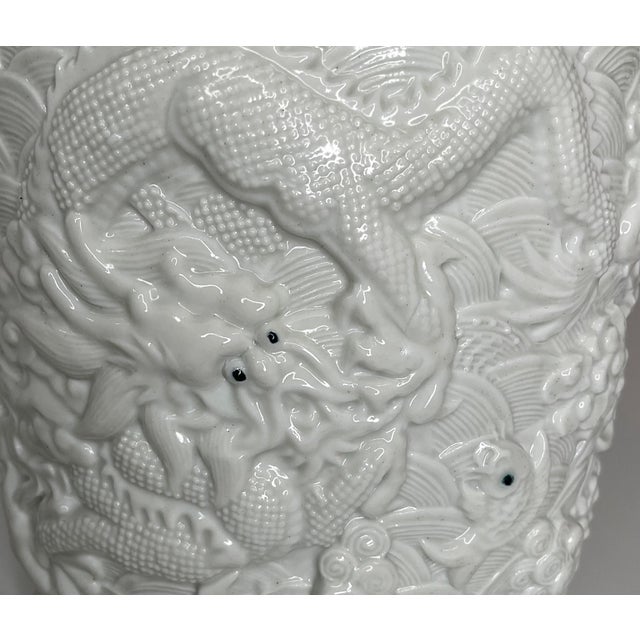 Blanc De Chine Dragon Brush Pot For Sale In Houston - Image 6 of 12