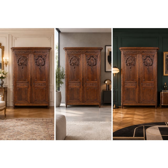 Large Antique Mid-19th Century Wardrobe, France For Sale - Image 17 of 18