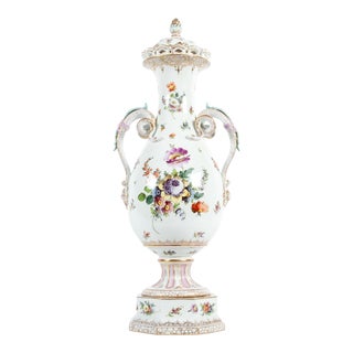 Antique Tall Porcelain Urn/Decorative Piece For Sale