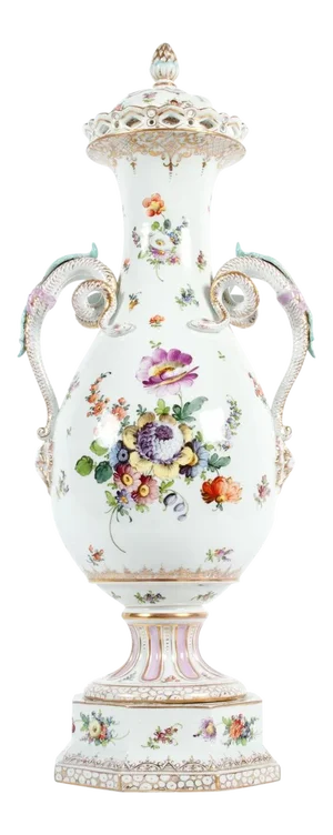 Antique Tall Porcelain Urn/Decorative Piece