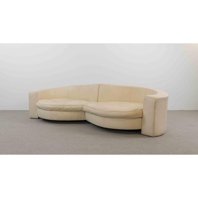 Eves Island Cream Four-Seater Sofa in Leather from Bretz, 2000s For Sale - Image 4 of 18