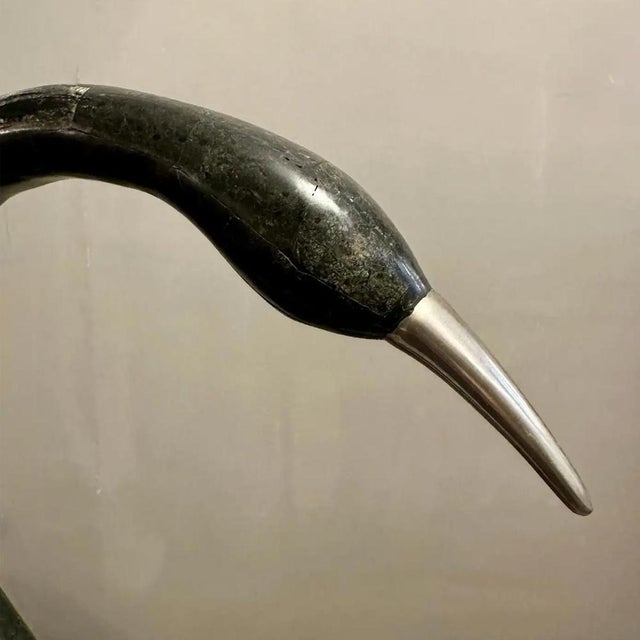 Large Black Marble Swan from Maitland Smith, 1980s For Sale - Image 4 of 9
