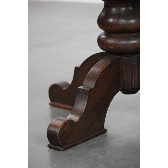 Antique Desk Armchair in Sheepskin Leather, 1800s For Sale - Image 11 of 16