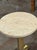 Pair of Italian MCM Brass and Travertine Side Tables For Sale In Dallas - Image 6 of 7