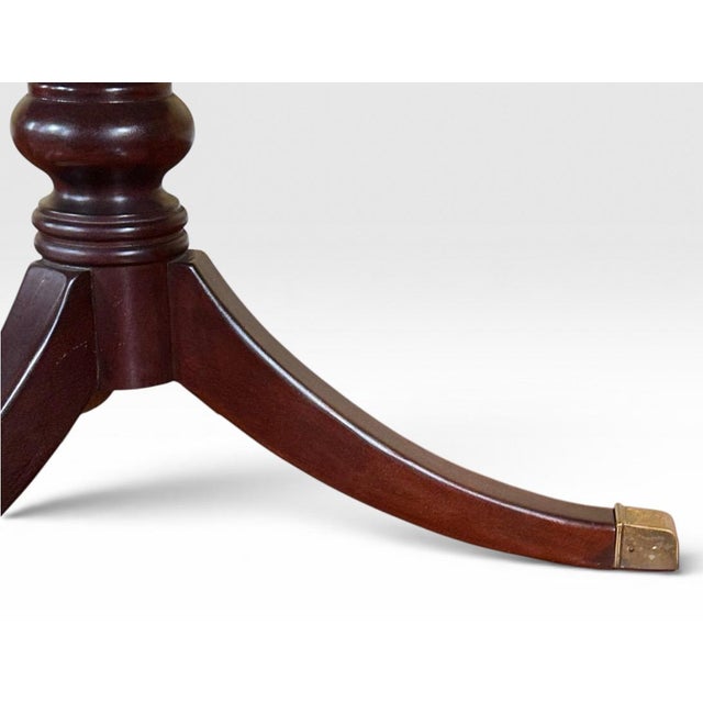 Vintage Drexel Chippendale Mahogany Pedestal Dining Table With Burlwood Veneer Top For Sale - Image 12 of 18