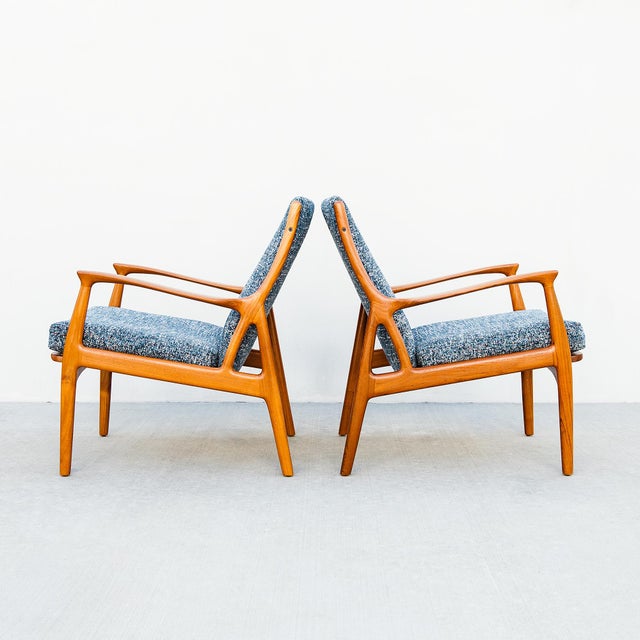 Restored 1960s Danish Teak Lounge Chairs by Erik Andersen & Palle Pedersen for Horsnaes For Sale - Image 13 of 16