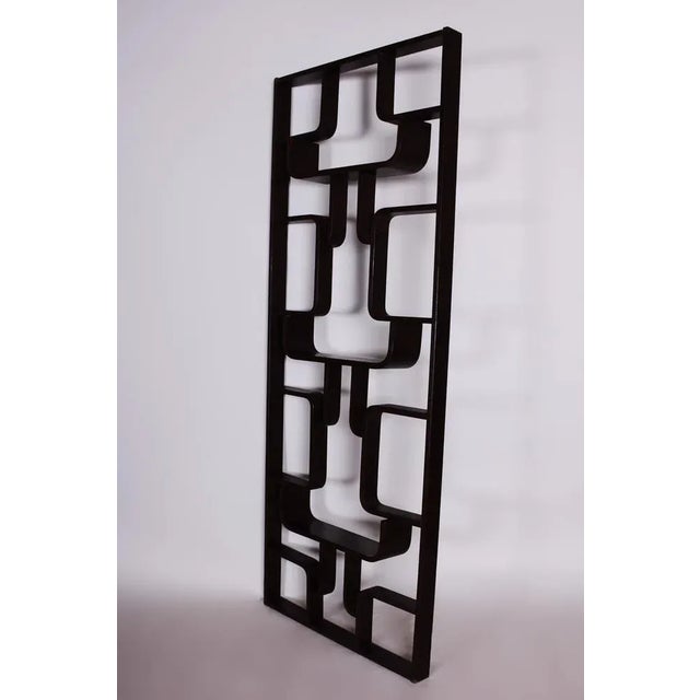 Mid-Century Modern Mid-Century Room Divider in Dark Brown Oak attributed to Ludvik Volak for Drevopodnik Holesov, Former Czechoslovakia, 1960s For Sale - Image 3 of 9
