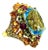 Bochic “Capri” Vintage Multi Fancy Sapphire and Blue Topaz Cocktail Ring — 18K G For Sale