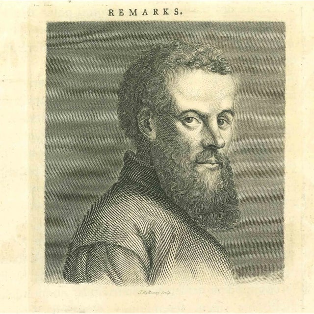 Portrait is an original etching artwork realized by Thomas Holloway for Johann Caspar Lavater's "Essays on Physiognomy,...