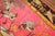 Asian Antique Zabihi Collection Bright Pink Antique Worn Flamingo Pictorial Khotan Rug - 5'10" x 10' For Sale - Image 3 of 12