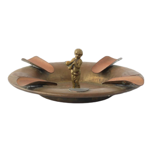 Antique Bronze Cherub Ashtray