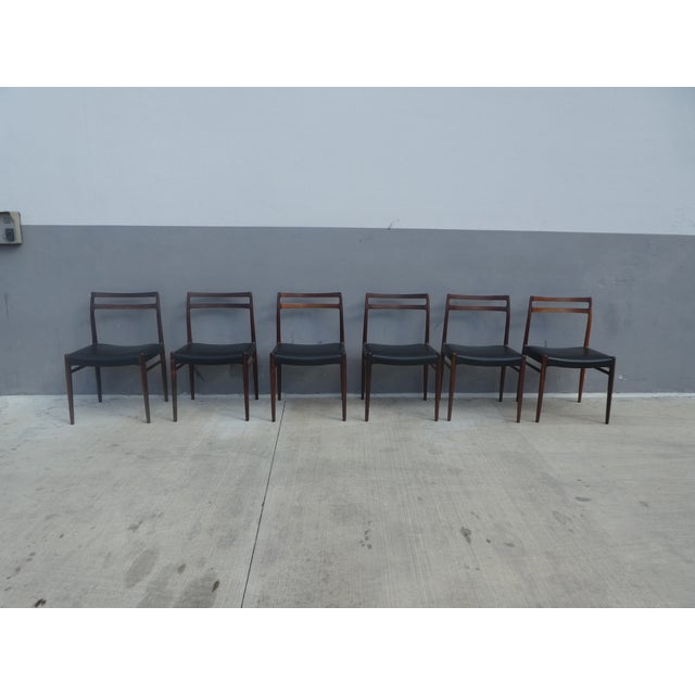 Scandinavian Norwegian Alf Aarseth by Gustav Bahus & Eft Rosewood Dining Chairs, Set of 6 sold as found in vintage...