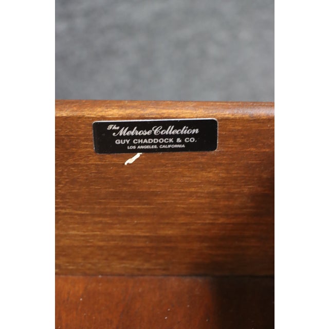 Brown Pair of Guy Chaddock Melrose Collection Cherry Three-Drawer Nightstands For Sale - Image 8 of 9