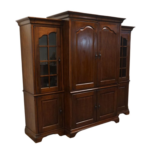 Traditional Aspen Home Solid Cherry Traditional Style Entertainment Armoire Pier Group Set 185-223 / 185- 224 / 185-225 / 185-229 For Sale - Image 3 of 13