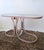 Vintage Pink, Chrome & Brass Swan Console Table from Design Institute of America, 1980s For Sale - Image 6 of 12