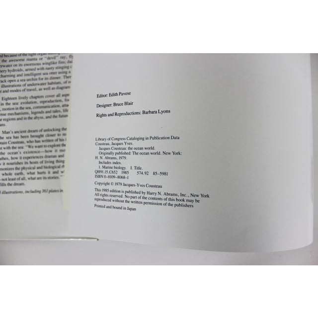 Textile 1985 Jacques Cousteau the Ocean World Hardcover Book For Sale - Image 7 of 11