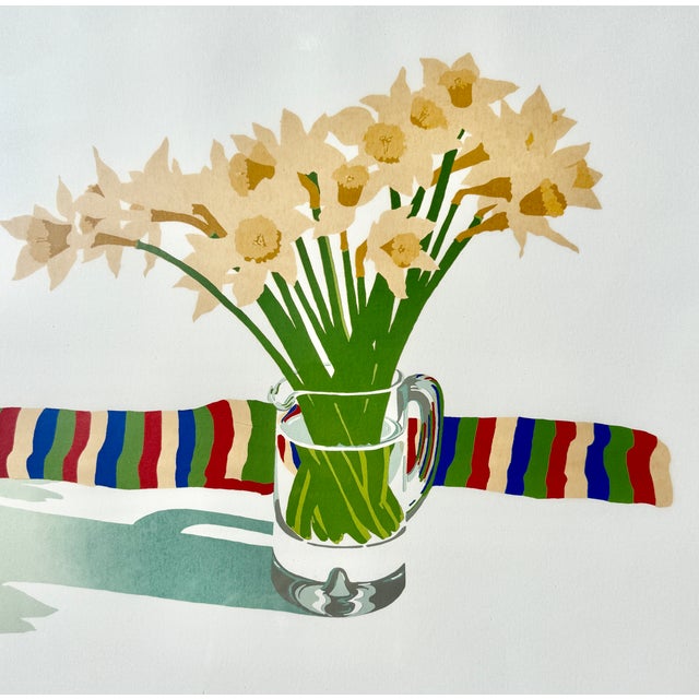 Textile "Daffodils & Legwarmers" 5/35 Silkscreen Limited Edition by Ilana Richardson For Sale - Image 7 of 9