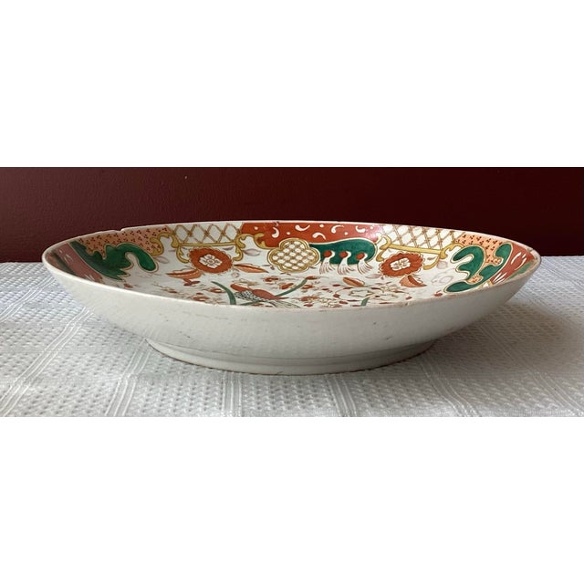 Burnt Orange Antique Rare 19th C. Gulin Brothers Factory Hand Painted Porcelain Plate, Marked For Sale - Image 8 of 11
