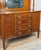 Brown Antique Edwardian Quartersawn Oak Mirrored Sideboard Buffer Server For Sale - Image 8 of 18