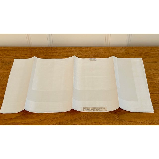Vintage Large Irish Linen Napkins, Set of 8 Never Used For Sale - Image 4 of 11