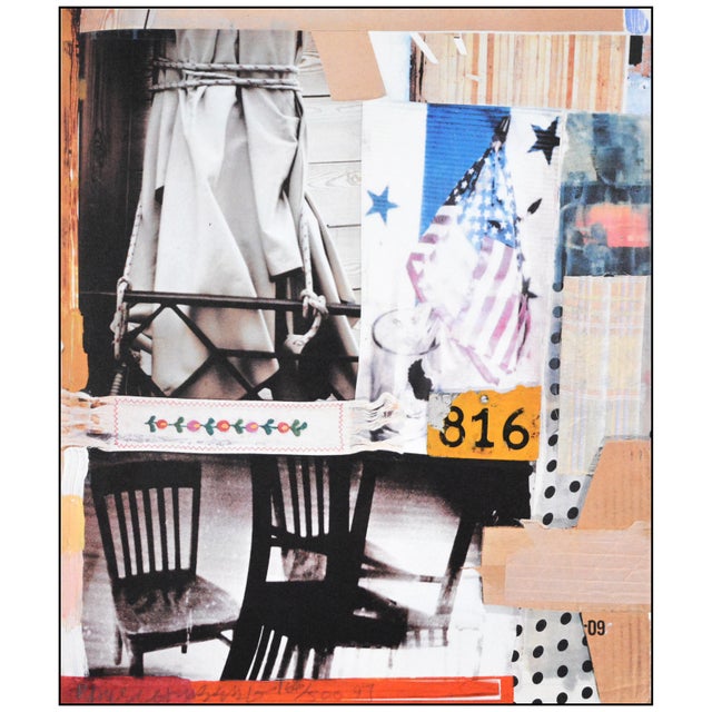 Abstract 1997 Tag Screenprint Robert Rauschenberg For Sale - Image 3 of 6