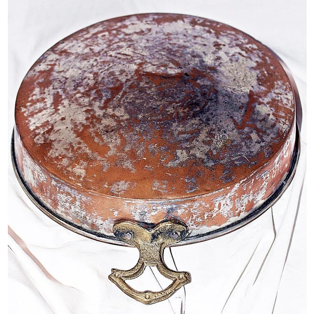 Rustic Copper & Brass Pan For Sale - Image 4 of 5