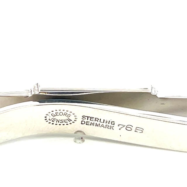 1990s 1990s Georg Jensen Estate Money Clip Tie Clip Silver For Sale - Image 5 of 12