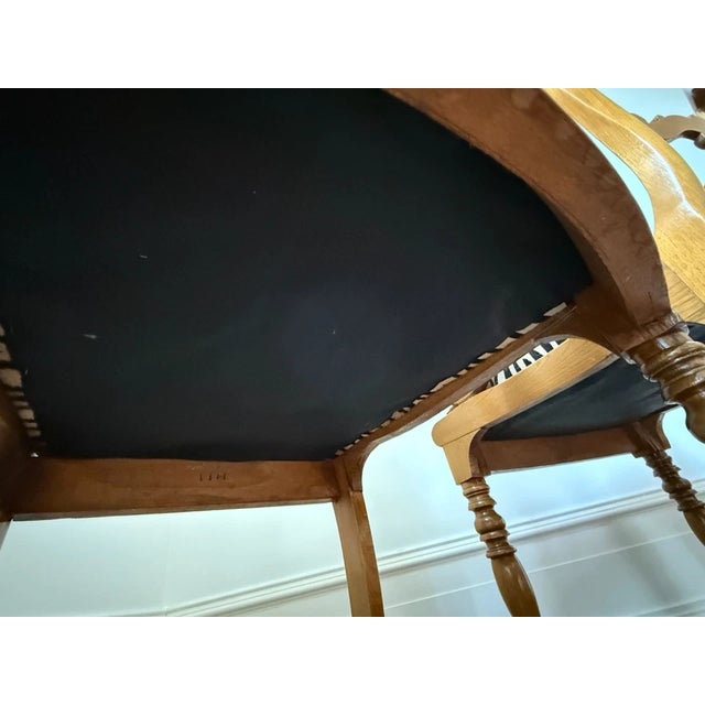 Antique Karl Johan Biedermeier Style Tiger Print Arm Chairs - A Pair For Sale - Image 12 of 12