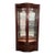 1990s Thomasville Mahogany Bogart Serpentine Curio Cabinet Hutch Shelf Breakfront For Sale