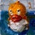 The Right Honorable R. Duck II by Clyde Steadman | Oil on wood panel Duck portrait with blue background For Sale